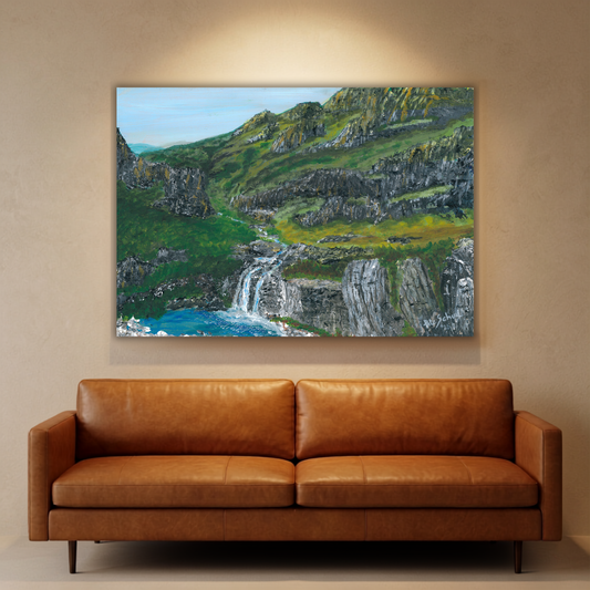 Chimanimani Foothills — original painting by Pete Schuil, fine-art canvas print