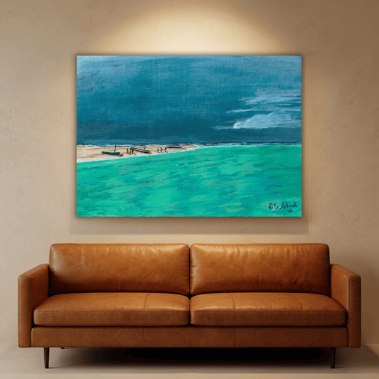 Storm Incoming at Bazaruto Island — original painting by Pete Schuil, fine-art canvas print