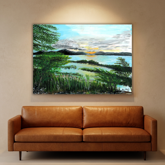 Ngwenya Lodge, Msuna Mouth — original painting by Pete Schuil, fine-art canvas print