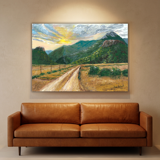 Free State Farm View — original painting by Pete Schuil, fine-art canvas print