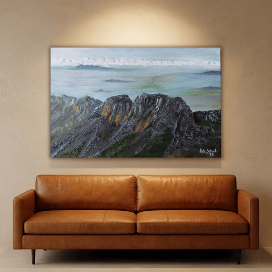 Chimanimanis from a Plane — original painting by Pete Schuil, fine-art canvas print